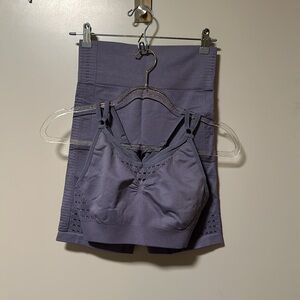 Periwinkle Sports Bra Short Set